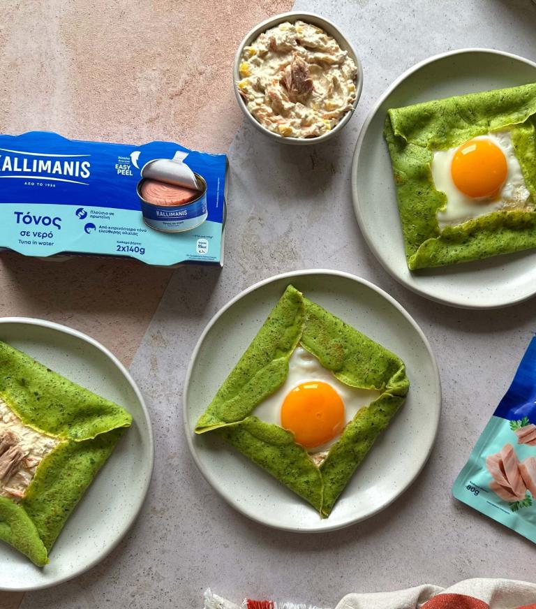 κρέπες με σπανάκι