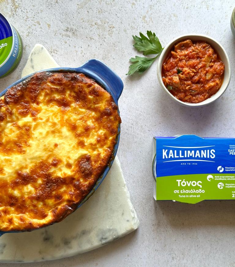 Νιόκι με κιμά τόνου στο φούρνο