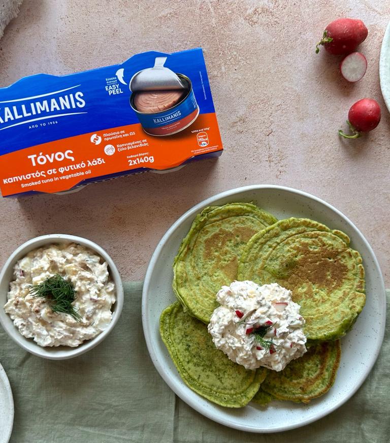 τονοσαλάτα και pancakes