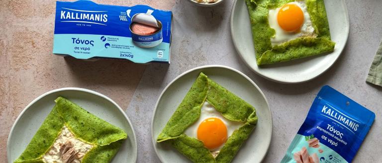 κρέπες με σπανάκι